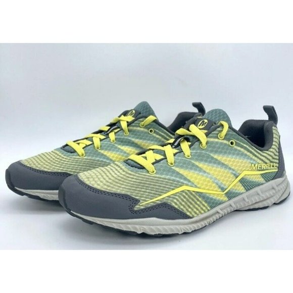 Merrell Trail Crusher‎ Yellow Green Trail Running Shoes J37370 Women Size 7 - Picture 1 of 10